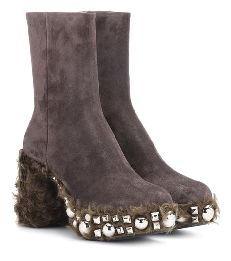 miu miu fur feet|miumiu boots for women.